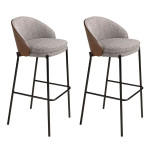 paris prix Lot de 2 Chaises de Bar "Chad" 98cm Gris