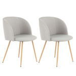 paris prix Lot de 2 Chaises Déco "Celina" 84 cm Gris