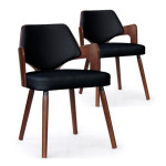 paris prix Lot de 2 Chaises Design "Aley" 72cm Noir