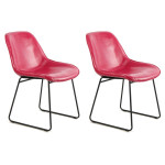 paris prix Lot de 2 Chaises Design "Cora" 81cm Rose