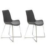 paris prix Lot de 2 Chaises Design "Dario" 82cm Gris