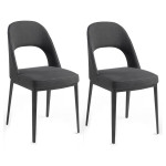 paris prix Lot de 2 Chaises Design "Ruben" 80cm Gris