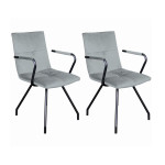 paris prix Lot de 2 Chaises Rétro "Eaden" 87cm Gris