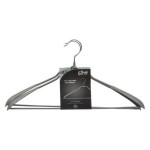 Paris Prix Lot De 2 Cintres En Métal & PVC 44cm Gris