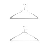 paris prix Lot de 2 Cintres en Métal & PVC 44cm Gris