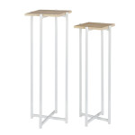 paris prix Lot de 2 sellettes "Loka" 82cm Blanc