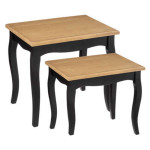 paris prix Lot de 2 Tables à Café "Chrysa" 60cm Noir