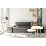 Paris Prix Lot De 2 Tabourets "Becky" 60cm Ivoire & Or