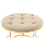 Paris Prix Lot De 2 Tabourets "Becky" 60cm Taupe & Or