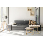 Paris Prix Lot De 2 Tabourets "Becky" 60cm Taupe & Or