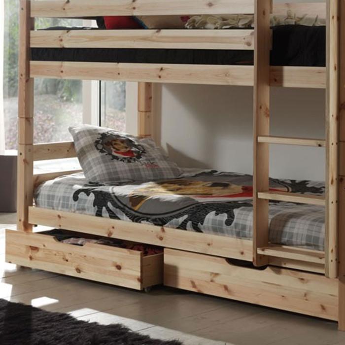 Paris Prix Lot De 2 Tiroirs De Lit "Pino" Naturel