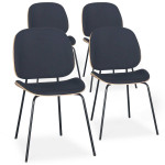 Paris Prix Lot De 4 Chaises Design "Alain" 81cm Noir