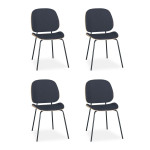 paris prix Lot de 4 Chaises Design "Alain" 81cm Noir