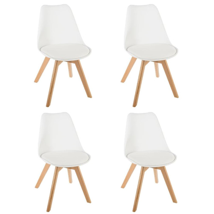 Paris Prix Lot De 4 Chaises Design "Baya" 81cm Blanc