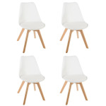 paris prix Lot de 4 Chaises Design "Baya" 81cm Blanc