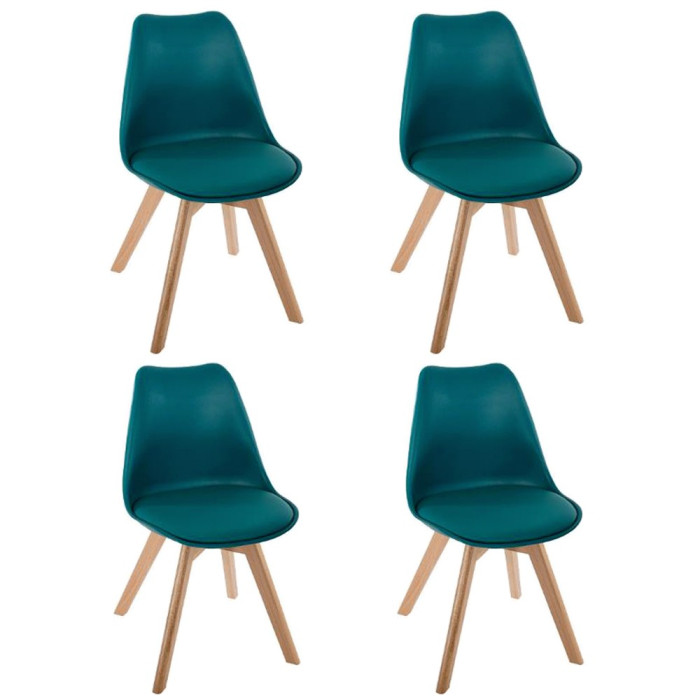 Paris Prix Lot De 4 Chaises Design "Baya" 81cm Bleu