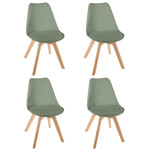paris prix Lot de 4 Chaises Design "Baya" 81cm Kaki