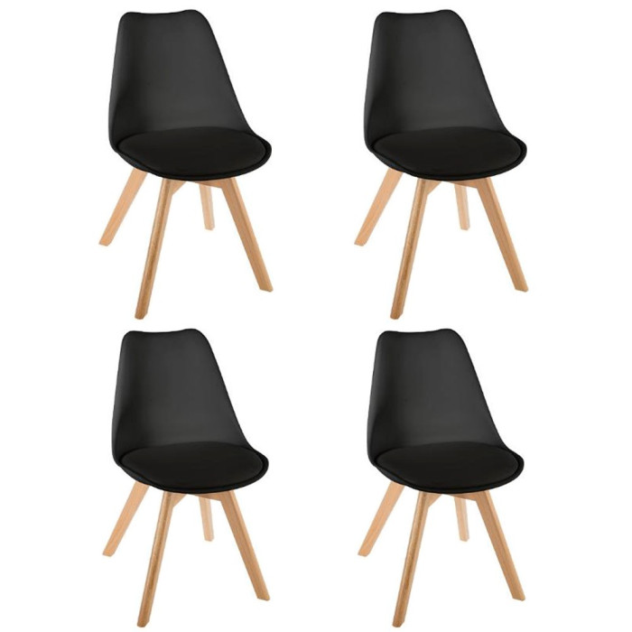 Paris Prix Lot De 4 Chaises Design "Baya" 81cm Noir