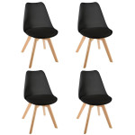 paris prix Lot de 4 Chaises Design "Baya" 81cm Noir