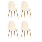 paris prix Lot de 4 Chaises Design "Faro" 86cm Beige
