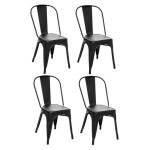 paris prix Lot de 4 Chaises Design "Niko" 85cm Noir