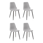 paris prix Lot de 4 Chaises Design "Nokas" 85cm Gris