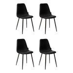 paris prix Lot de 4 Chaises Design "Nokas" 85cm Noir