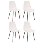 paris prix Lot de 4 Chaises Design "Roka" 85cm Blanc