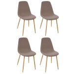 paris prix Lot de 4 Chaises Design "Roka" 85cm Taupe