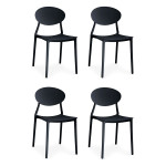 paris prix Lot de 4 Chaises Design "Tojal" 81cm Noir