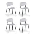 paris prix Lot de 4 Chaises Design "Tyler" 80cm Gris