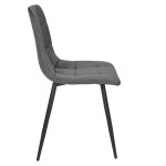 Paris Prix Lot De 4 Chaises "Mateo" 88cm Gris Foncé