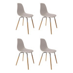 paris prix Lot de 4 Chaises "Phenix" 85cm Taupe