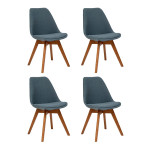 paris prix Lot de 4 Chaises Vintage "Baya" 79cm Bleu
