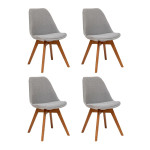 paris prix Lot de 4 Chaises Vintage "Baya" 79cm Gris