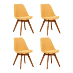 paris prix Lot de 4 Chaises Vintage "Baya" 79cm Ocre