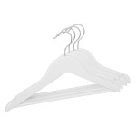 paris prix Lot de 4 Cintres Enfant "Bois" 32cm Blanc