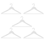 paris prix Lot de 5 Cintres en Bois 44cm Blanc