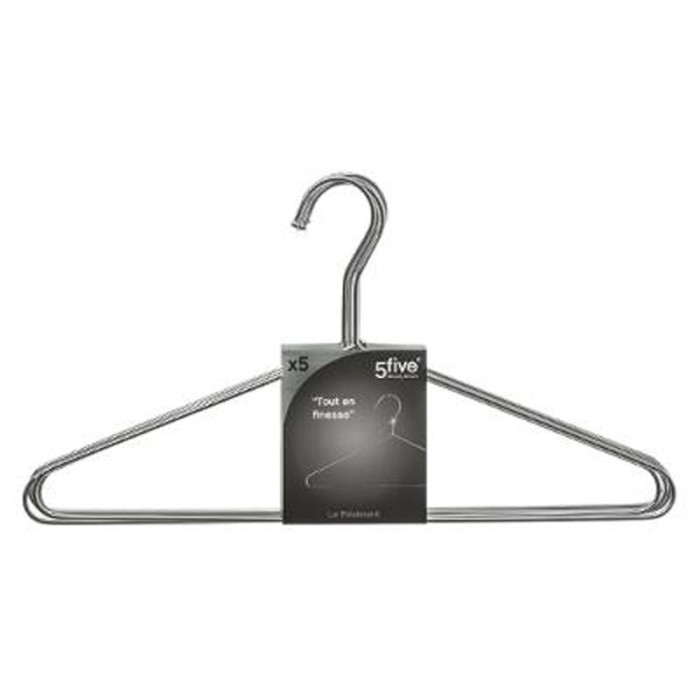 Paris Prix Lot De 5 Cintres En Métal 40cm Chrome