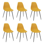 paris prix Lot de 6 Chaises "Gustav" 87cm Jaune