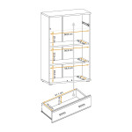 Paris Prix Meuble à Chaussures "Armario" 96cm Chêne