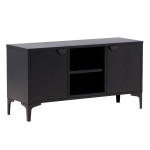 paris prix Meuble TV 2 Portes "Piring" 120cm Noir