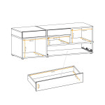 Paris Prix Meuble TV Design LED "Cross" 150cm Blanc