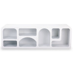Paris Prix Meuble TV Design "Troglodyte" 160cm Blanc