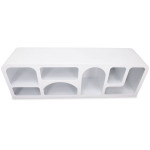 Paris Prix Meuble TV Design "Troglodyte" 160cm Blanc