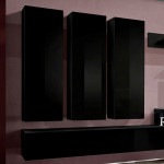 Paris Prix Meuble TV Mural Design "Fly I" 320cm Noir