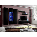 Paris Prix Meuble TV Mural Design "Fly V" 310cm Noir