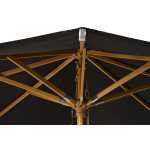 Paris Prix Parasol Design En Bois "Naxos" 300cm Noir