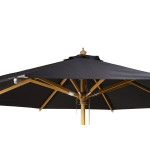 Paris Prix Parasol Design En Bois "Naxos" 300cm Noir