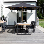Paris Prix Parasol En Bois "Naxos" 300cm Noir